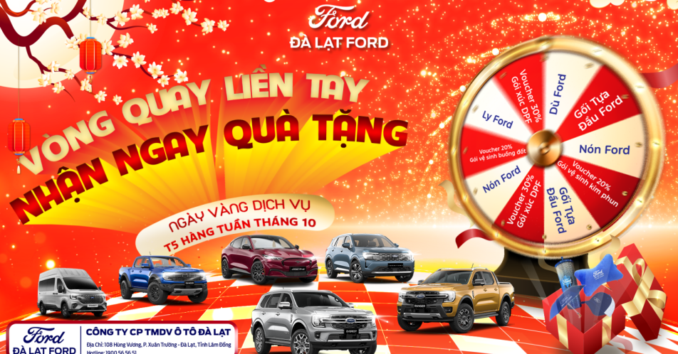 ƯU ĐÃI THÁNG 10 -  VÒNG QUAY LIỀN TAY, NHẬN NGAY QUÀ TẶNG
