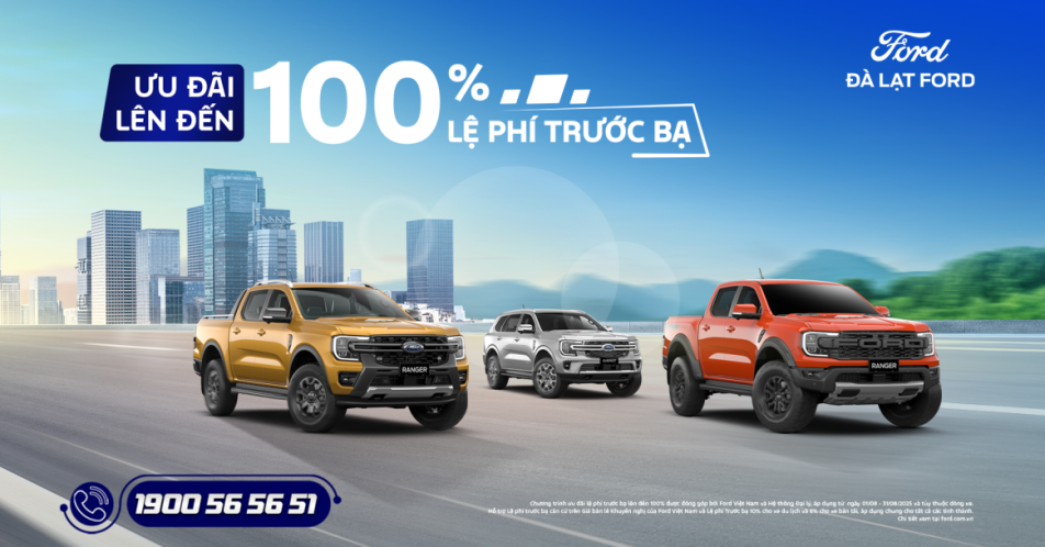 RINH ƯU ĐÃI VỀ, LÁI TRỌN ĐAM MÊ CÙNG ĐÀ LẠT FORD