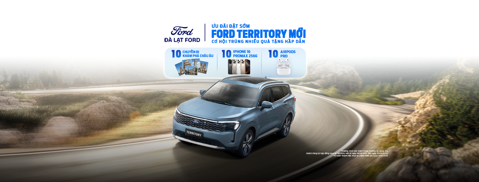 ĐẶT SỚM – NHẬN ƯU ĐÃI ĐỘC QUYỀN CHO FORD TERRITORY 2025