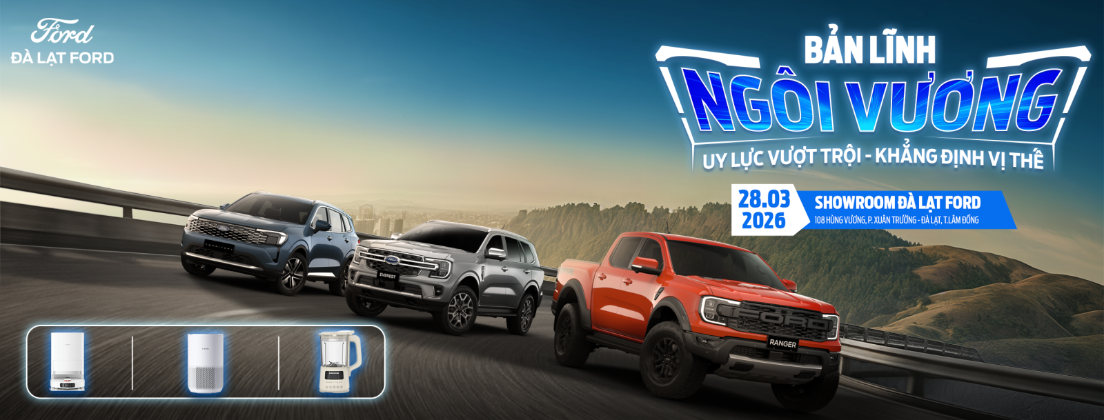 Lái Thử Xe Ford Đà Lạt 28/03/2026 – Nhận Quà Công Nghệ Cao Cấp