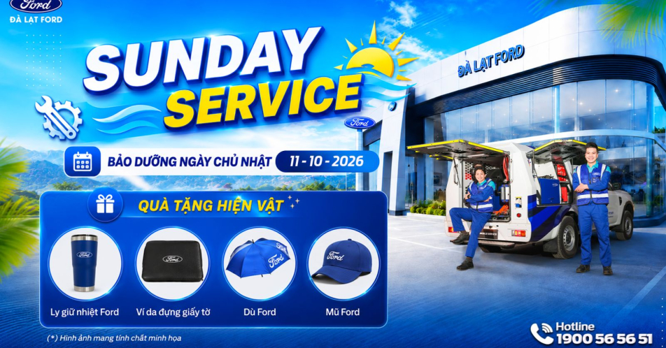 Sunday Service Tại Đà Lạt Ford: Bảo Dưỡng Xe Ngày Chủ Nhật, Nhận Quà Tặng Độc Quyền