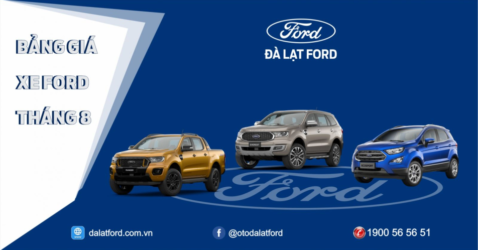 BẢNG GIÁ XE FORD THÁNG 08/2021 TẠI ĐÀ LẠT FORD