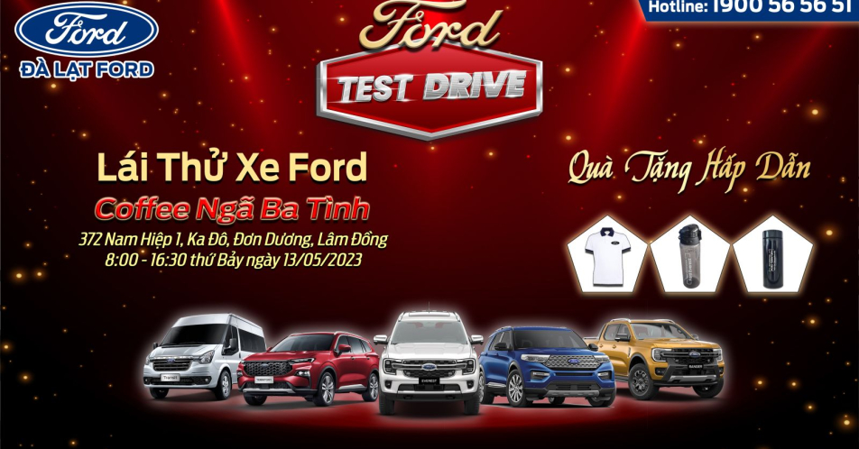 CHƯƠNG TRÌNH LÁI THỬ  & TRẢI NGHIỆM CÁC DÒNG XE FORD THÁNG 5/2023