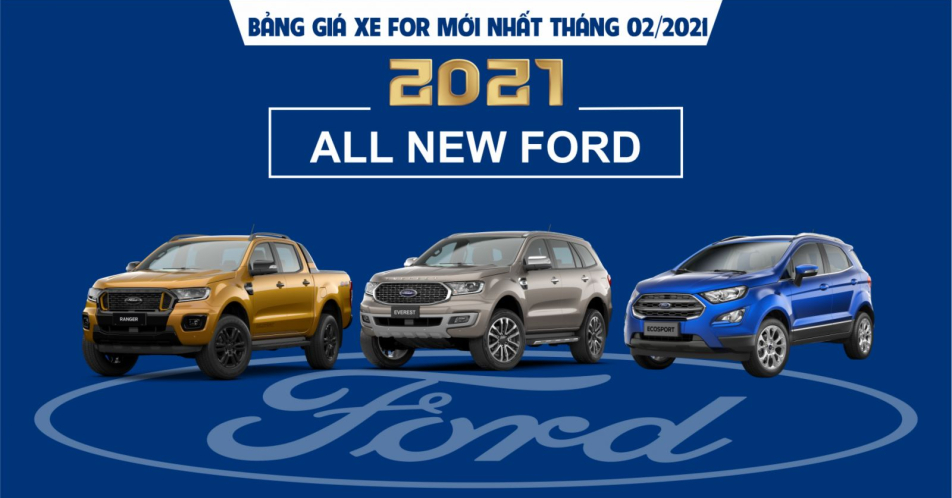 Bảng giá xe Ford mới nhất tháng 02/2021 tại Đà Lạt Ford